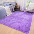 thumbnail image 3 of Soft Fluffy Area Rugs for Bedroom, 4 x 6 Feet Fluffy Shag Plush Shaggy Rug for Girls Kids Baby Teen Dorm Home Decor Aesthetic, Nursery for Living Room Christmas Decor (Purple), 3 of 7