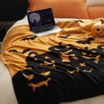 thumbnail image 2 of Cozy Comfort Halloween Fleece Throw Blanket, Printed Pumpkin Decorative Blanket for Couch, 50x60 inches, 2 of 6