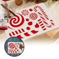 thumbnail image 1 of Sets de Table Bonbons de Noël Rouges Mignons Canne de Bonbon Napperon en Lin Toile de Jute Lavable Double Isolation Thermique pour Table à Manger Table de Cuisine Napperons Modernes pour Tables Rondes, 1 of 2