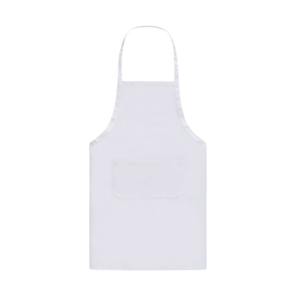 White Classic Aprons for Adults - Commercial Chef Apron, Kitchen Aprons for Men and Women without Pockets, Sublimation Aprons, Plain Bib Artist Aprons Set