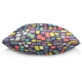 thumbnail image 2 of Abstract Color Pattern Velvet Plush Throw Pillow Cushion Case Cover - 16" x 16" - Invisible Zipper Home Decor Floral for Couch Sofa No Pillow Insert, 2 of 5