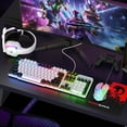 thumbnail image 7 of Wired Gaming Keyboard and Mouse and Mouse pad and Gaming Headset,Rainbow LED Backlit Keyboard,Over Ear Headphone with Mic,Gaming Mice,Mouse Pad,for PC Gamers and Xbox and PS4(White/Black), 7 of 7