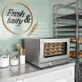 thumbnail image 4 of 23 in. Countertop Convection Oven for Half-Size Pans with 4 Racks 1600W of Power in Stainless-Steel (KM-CTCO-15), 4 of 14