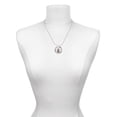 thumbnail image 3 of Delight Jewelry Silvertone Egg Pink & Lavender Gymnastics Ring Charm Necklace, 18", 3 of 4
