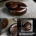thumbnail image 5 of Cenicero de madera maciza de ébano de estilo chino creativo con tapa, gran personalidad, adornos decorativos para el hogar, la sala de estar y la oficina, 5 of 5