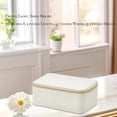 thumbnail image 3 of Organizador para joyas Vlando Travel con 12 bolsas, color blanco roto, 3 of 7
