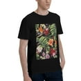 thumbnail image 2 of Bingfone Watercolor Tropical Flowers Men'S Loose Fit Short-Sleeve Pocket T-Shirt, 2 of 7