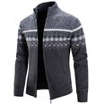 thumbnail image 2 of dmqupv Mens Sweater Cardigan Button Front,V-Neck Men Cable Knit Cardigan Male Sweater,Mens Cardigan Sweaters with Zipper, 2 of 5