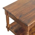 thumbnail image 5 of Lesuto Turned legs Chestnut 2 Drawer Coffee Table - Modern Style, Wood, chestnut, 5 of 10