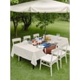 thumbnail image 4 of Outdoor Tablecloth with Umbrella Hole for Patio/Picnic/Party/Camping, Brown Rugby Waterproof Table Cloth Rectangle Table Cover Washable, Fall Blue Football Helmet Eucalyptus Leaves (60"x 120"), 4 of 8