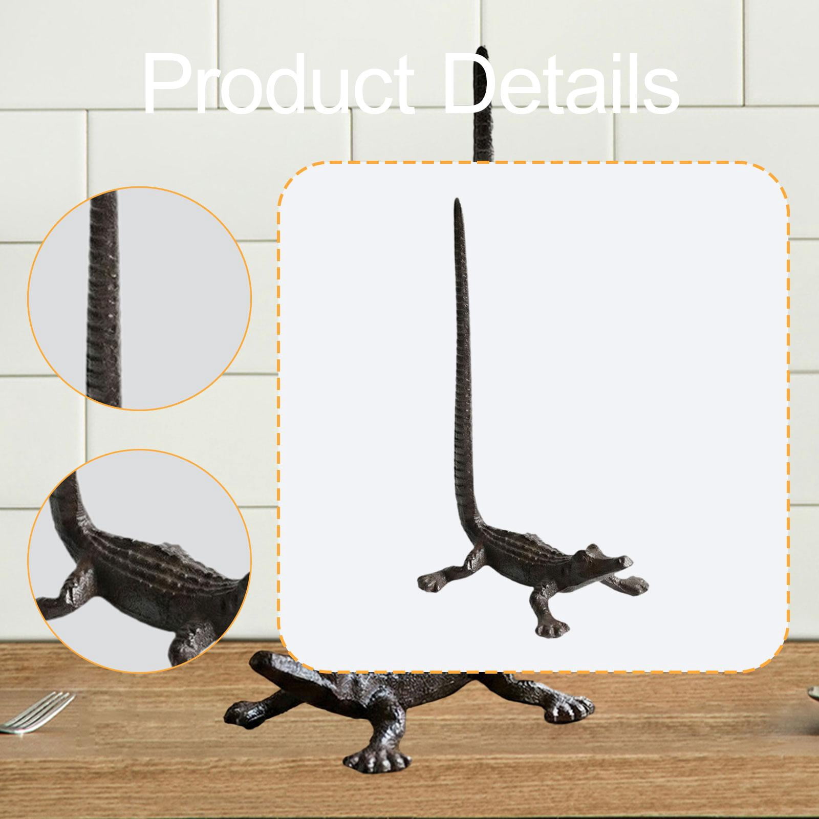 Fiocias Alligator Paper Towel Holder Stand Bathroom Kitchen Use Practical Decorative