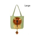 thumbnail image 4 of Wweixi Soft Pet Carrier Lion Design Drawstring Cat Dog Bag Canvas Transport Retractable Holder Outgoing Travel Pets Handbag Light green L, 4 of 6