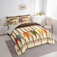 thumbnail image 2 of Manfei Retro Fishing Hook Twin Bedding, Rustic Farmhouse Bedding Comforter Set, Beige, Gray Reversible, 7pcs, 2 of 6