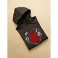 thumbnail image 3 of Realistic Heart W Flowers Hoodie Men -Image by Shutterstock, Male 3X-Large, 3 of 4