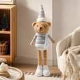 thumbnail image 5 of VORJELT Retractable Leg Christmas Bear Decor - Soft Stuffed Figurine with Adjustable Legs, Cute Holiday Ornament for Fireplace, Shelf & Table - Ideal Winter Gift for Family & Friends E, 5 of 7