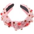 thumbnail image 5 of Diadema de mujer con perlas y diamantes de imitación, ancha, anudada, decorativa, 5 of 5