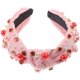 thumbnail image 5 of Diadema de mujer con perlas y diamantes de imitación, ancha, anudada, decorativa, 5 of 5
