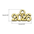 thumbnail image 2 of Charm de Número de Año de Metal Uxcell Oro Viejo Charm del Año 2026 para Hacer Joyería DIY Llaveros Paquete de 30, 2 of 7