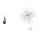 thumbnail image 1 of Reloj De Resina Moderno Con Forma De Llama, Escultura Abstracta De Arte ígneo Con Grandes Números Arábigos, Ideal Para Decorar La Sala De Estar, La Cocina O El Estudio., 1 of 8