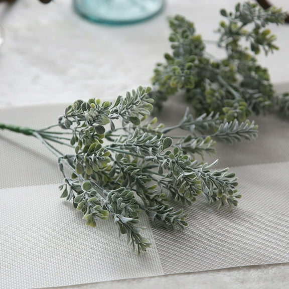 12.8" Mixed Artificial Greenery Stems, Faux Eucalyptus with Milan Grass, Realistic Foliage for Rustic Home Decor, Vase Filler & Wedding Arrangements, By VINOIC