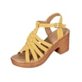 thumbnail image 2 of Bkhluea Women Strappy Caged Block Heel Espadrille Sandals Adjustable Comfortable Footwear For Party Casual Outdoor Daily Activities, 2 of 7