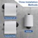thumbnail image 5 of Portarrollos de papel higiénico montado en la pared, soporte de papel higiénico con acero inoxidable de primera calidad, soporte de papel higiénico negro mate para baño, portarrollos para baño, cocina, 5 of 5