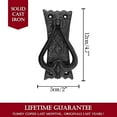 thumbnail image 3 of SaKeGa Cast Iron Door Knocker Handmade Black Powder Coated Antique Vintage Style Front Door Knocker Black - 4.7 inches, 3 of 7
