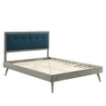 thumbnail image 4 of Modway Willow Queen Wood Platform Bed with Splayed Legs in Gray/Azure, 4 of 11