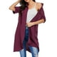 thumbnail image 3 of Nuevas mujeres blusa larga dobladillo irregular mangas cortas bolsillos sueltos casual camisa d Abanopi Blusa, 3 of 7