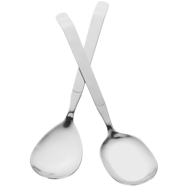 Cuchara de acero inoxidable, plato para servir cuchara grande, utensilio de cocina, cuchara para servir fiestas, 2 uds.