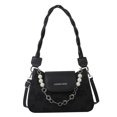 thumbnail image 1 of Bolso vagabundo de moda para mujer de mujer con decoración de cadena de perlas para regalo (negro), 1 of 9
