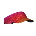 thumbnail image 2 of Yiaed Rainbow Glitter Print Sport Sun Visor Hats Adjustable Empty Top Baseball Cap Cotton Ball Caps for Women and Men, 2 of 5