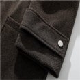 thumbnail image 5 of QHFBli Modern Mens Trench Coat Men's Smooth Shoulder Woolen Anorak With Lapel And Detachable Hood Long Windbreaker Winter Jacket Loose Coffee XXXL, 5 of 8