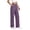 Purple, variant on ClodeEU Women's High Waist Linen Blend Wide Leg Pants,Casual Elastic Waist Trousers with Pockets Army Green,Women's Plus L