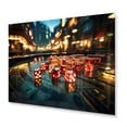 thumbnail image 2 of Designart "Dice at the Royale Casino II" Casino & Games Metal Wall Decor, 2 of 5