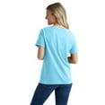 thumbnail image 3 of Hanes Essentials Women's Cotton Round Neck T-Shirt Blue Horizon 2XL, 3 of 4