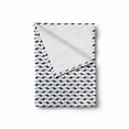 thumbnail image 2 of Anchor Soft Flannel Fleece Blanket, Aquatic Pattern with Sharks and Anchors Contemporary Classical Modern Fish Animal, Cozy Plush for Indoor and Outdoor Use, 50" x 70", Indigo White, by Ambesonne, 2 of 6