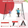 thumbnail image 3 of Tcbosik Swing Stand A Frame for Porch, Heavy Duty Metal Swing Frame for Outdoor, Easy Assembly, Red (Stand Only), 3 of 6