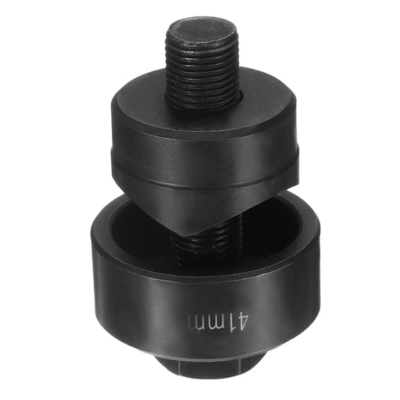 Sheet Metal Punch Hole Punch 41mm Bearing Steel Precise Cutting Manual Knockout Kit with External Hex Shank for Metal Steel Plate Sink Stainless Steel, Black