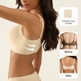 thumbnail image 4 of Qylux Women's Wireless Bra - Full Coverage Seamless Soft Support Bra,Comfortable T-Shirt Bra for Everyday Wear,Nude,L, 4 of 7