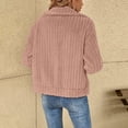 thumbnail image 3 of Women's Full Zip Long Sleeve Lapel Fleece Jacket, 3 of 9