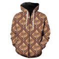 thumbnail image 1 of Abstract Geometric Patterns Men's Zipper Hoodies 3D Print Tops Harajuku Hip Hop Spring Oversized Teens Fashion Cool Sweatshirts, 1 of 5
