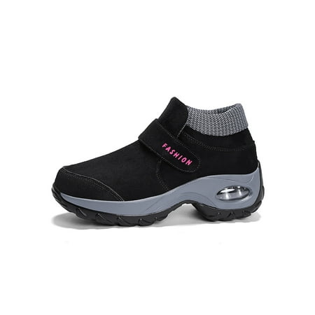 

Ymiytan Unisex Slip Resistant Walking Shoe Trekking Comfort Round Toe Sneakers Work Breathable Black (women s) 8