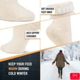 thumbnail image 5 of NevEND 3 Pairs Women's Wool Merino Winter Thermal Boots Thick Insulated Heated Socks For Cold Weather Outdoor Activities Mixed Color, 5 of 7