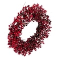 thumbnail image 3 of Vickerman 24" Red Snow Berry Wreath. This berry wreath is dusted with artificial snow., 3 of 3