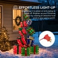 thumbnail image 5 of Sunjoy 63 in. Christmas Lighted Stacked Gift Box, 3D Tinsel Santa Stacked Gift Box Outdoor Garden Yard Lawn Festive Holiday Decoration with Lights for Indoor & Outdoor, 5 of 9