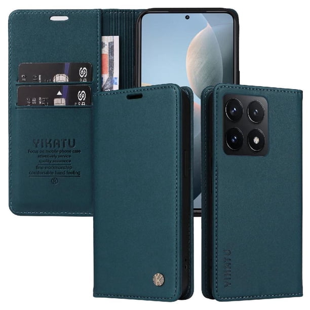 Funda para Xiaomi 14T Estuche de Cuero PU Tipo Cartera con Ranuras para Tarjetas y Cierre Magnético