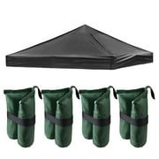 InstaHibit 10x10 Ft Pop up Canopy Top with 4 Sand Weight Bags Beach Yard Party