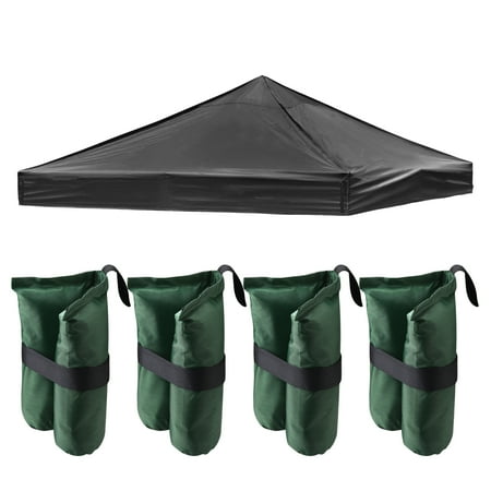 InstaHibit 10x10 Ft Pop up Canopy Top with 4 Sand Weight Bags Beach Yard Party