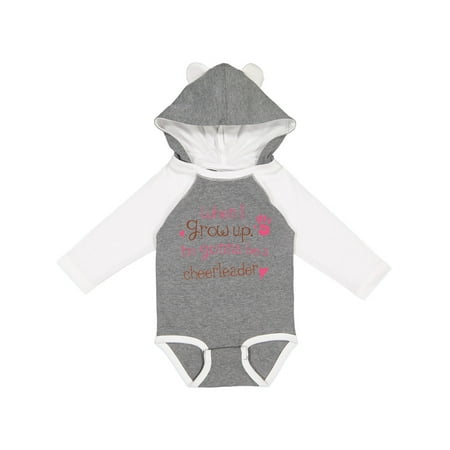 

Inktastic Future Cheerleader Girls Cute Gift Baby Girl Long Sleeve Bodysuit